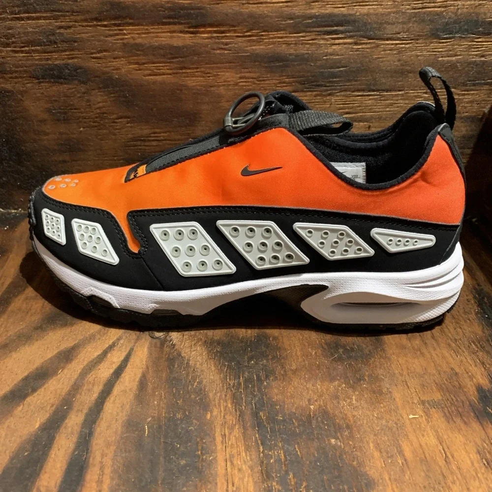 Nike Air Sunder Max Low Top Sneakers Orange Black White Zip Lace HJ8080-600 Sz 6